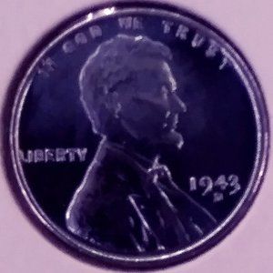 1943 D Steel Penny, BRILLIANT UNC 68+